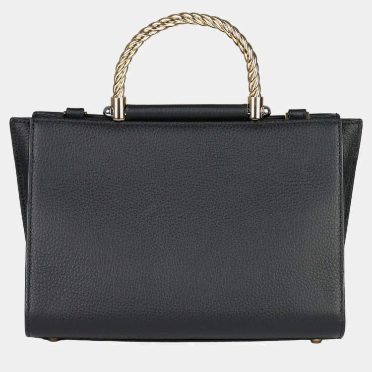 Pre Owned Charriol Black Leather Marie Olga Handbag