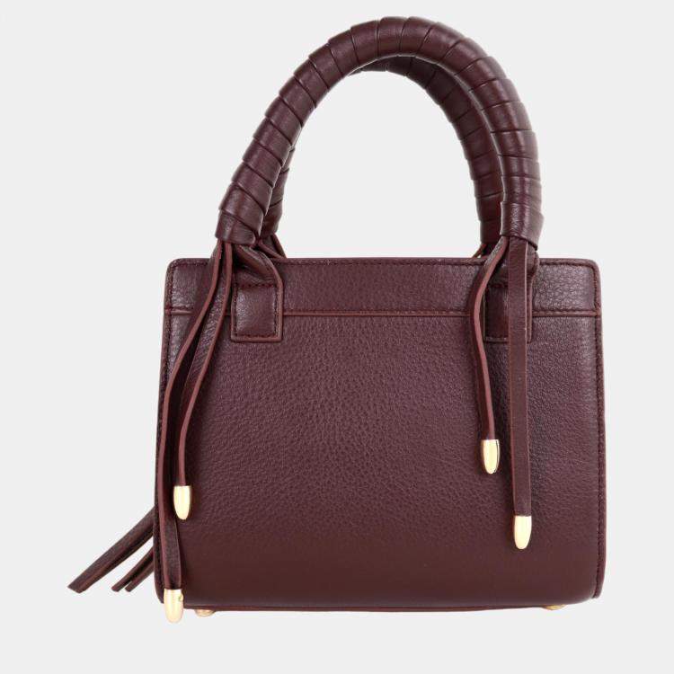 Pre Owned Charriol Choclate/Light Brown Leather Forever Handbag