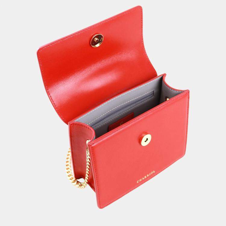 Pre Owned Charriol Red Leather Zenitude Handbag