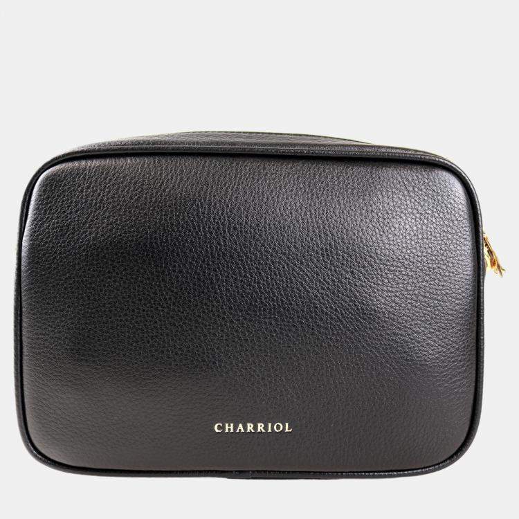 Pre Owned Charriol Black Leather Deauville Crossbody bag