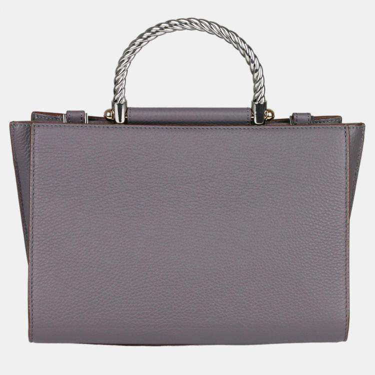 Pre Owned Charriol Storm Grey Leather MARIE OLGA Handbag