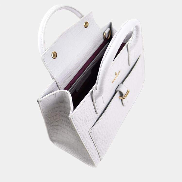 Pre Owned Charriol Light Grey Leather Christina Handbag