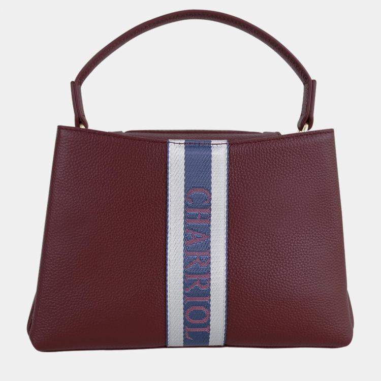 Pre Owned Charriol Bordeaux Leather Deauville Crossbody