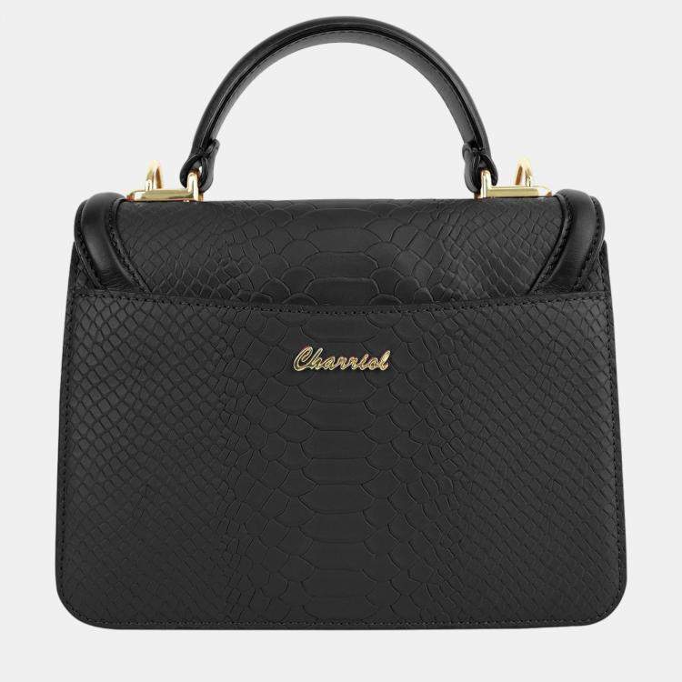 Pre Owned Charriol Black Leather LAETITIA Handbag