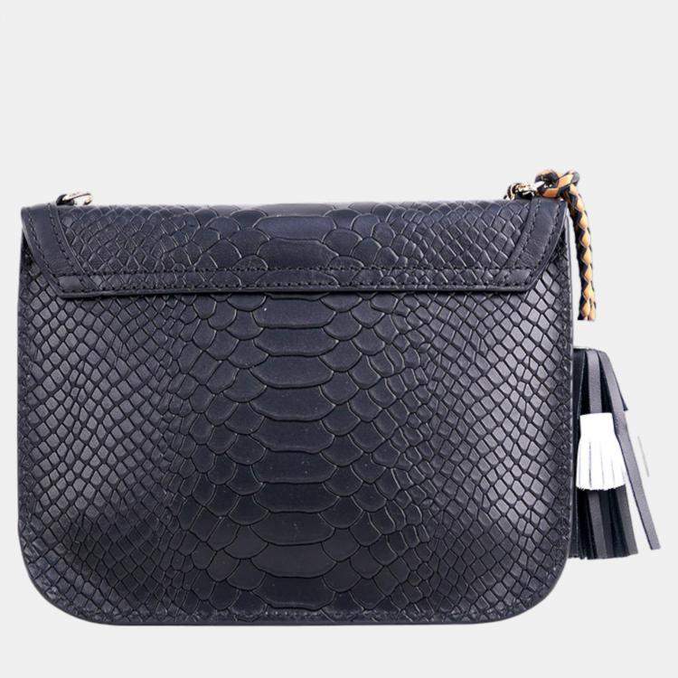Pre Owned Charriol Black Leather PALAIS ROYAL Clutch Bag