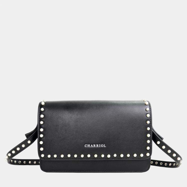 Pre Owned Charriol Black Leather ZenHarmony Handbag