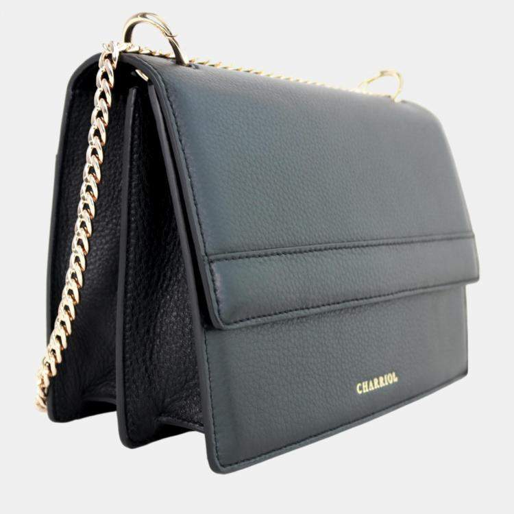 Pre Owned Charriol Black Leather Forever Handbag