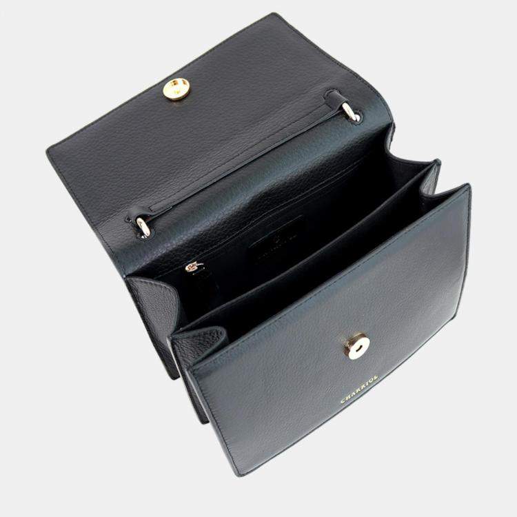 Pre Owned Charriol Black Leather Forever Handbag