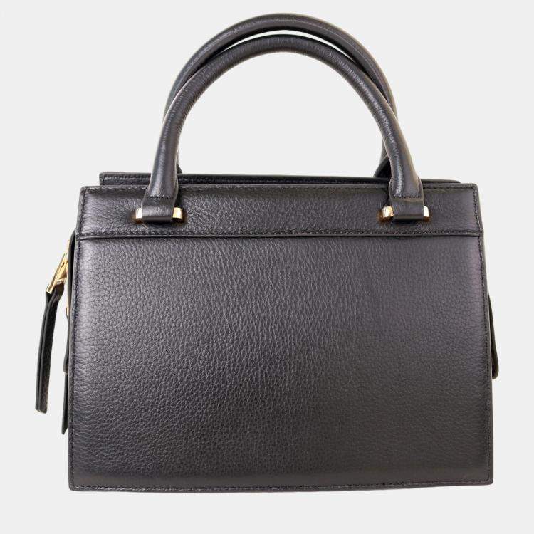 Pre Owned Charriol Black Leather Forever Handbag