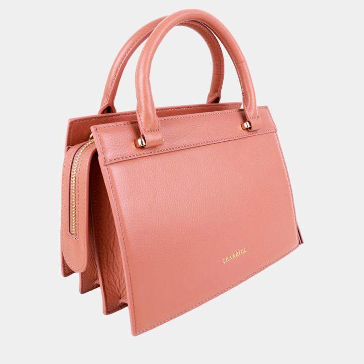 Pre Owned Charriol Light Brown Leather Forever Handbag