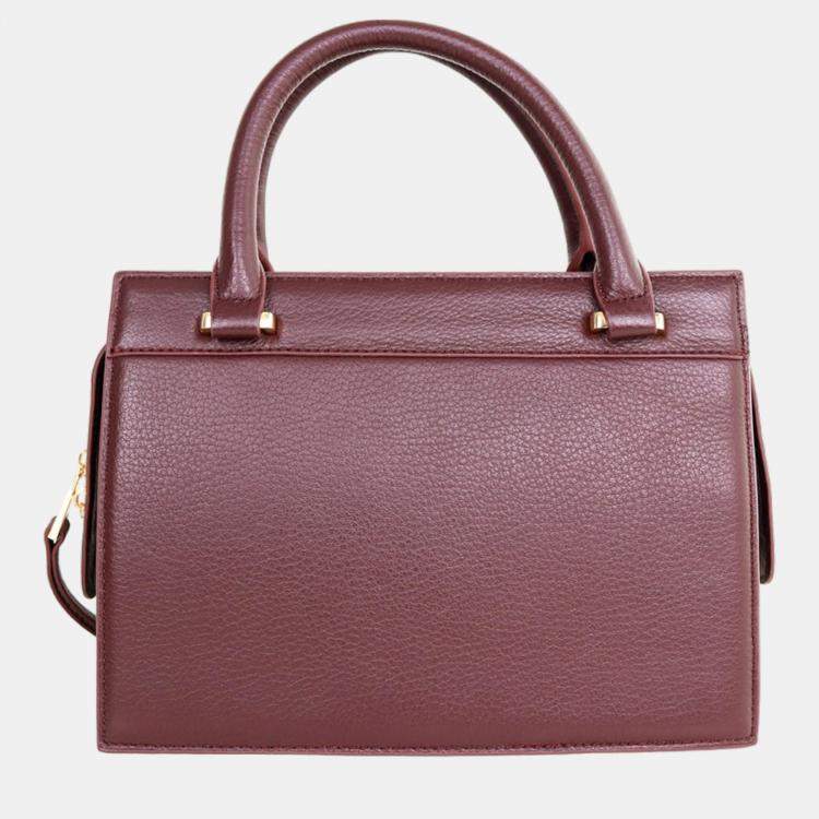 Pre Owned Charriol chocolate Leather Forever Handbag