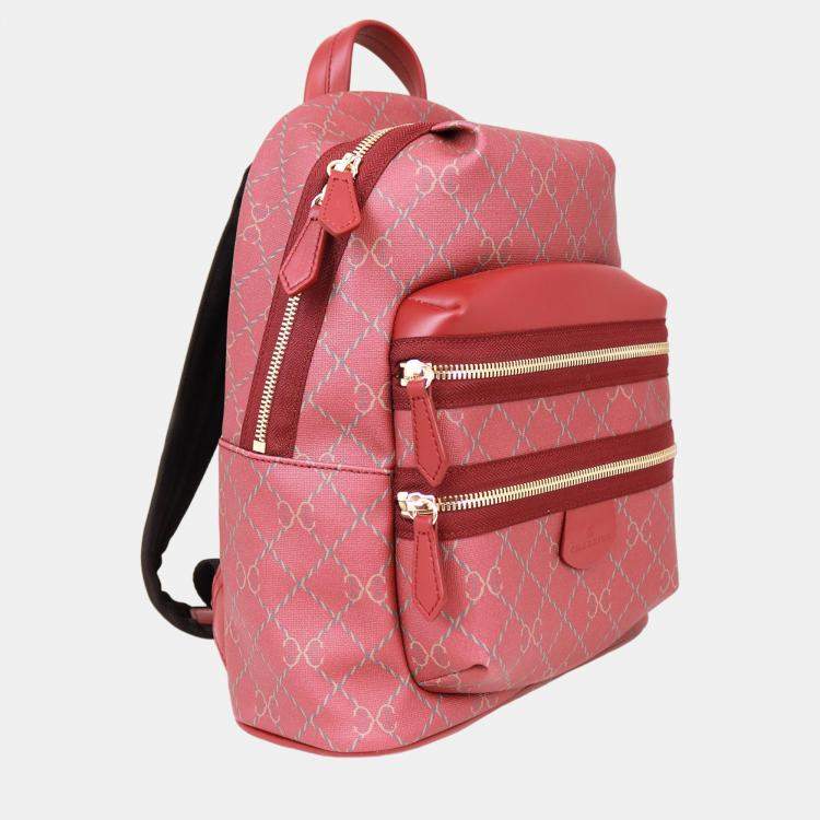 Pre Owned Charriol Bordeaux Leather  Back Pack