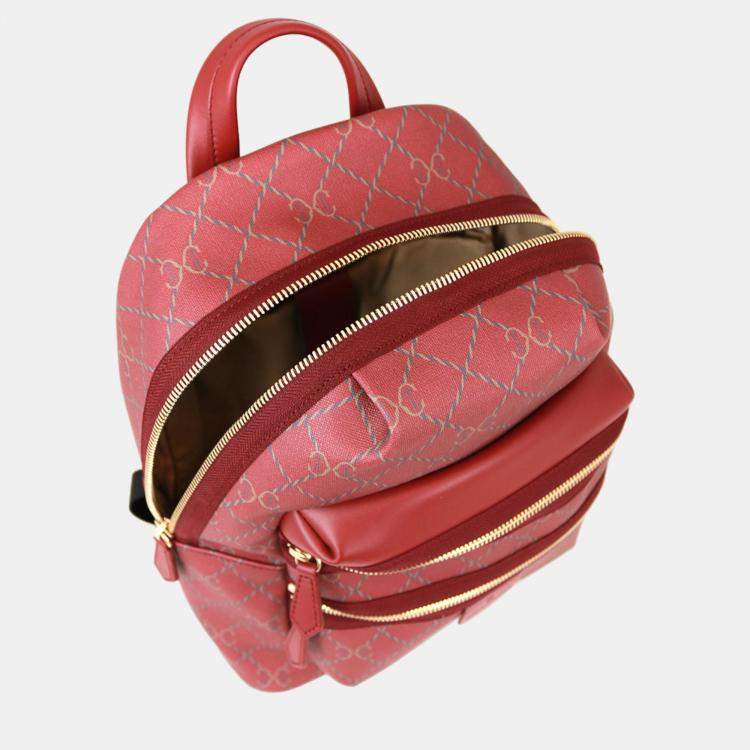 Pre Owned Charriol Bordeaux Leather  Back Pack