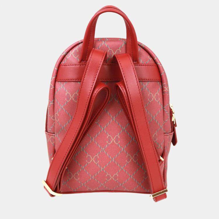 Pre Owned Charriol Bordeaux Leather  Back Pack