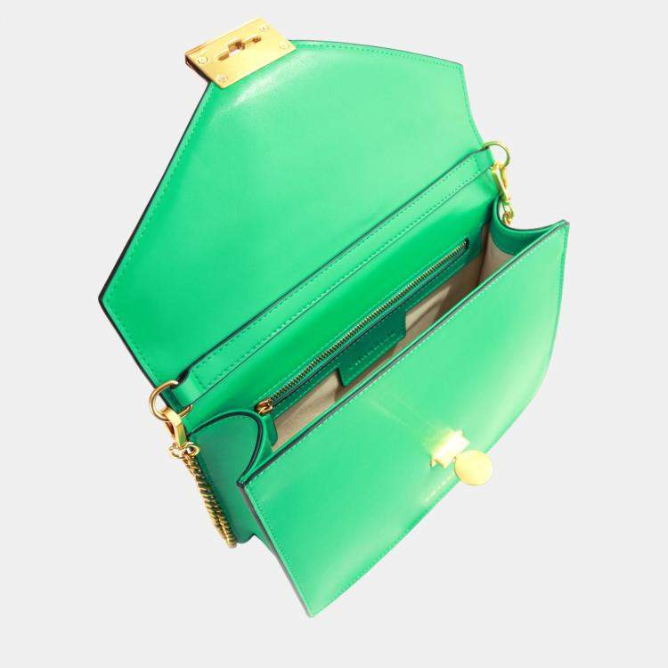 Pre Owned Charriol Green Leather TWIST Handbag
