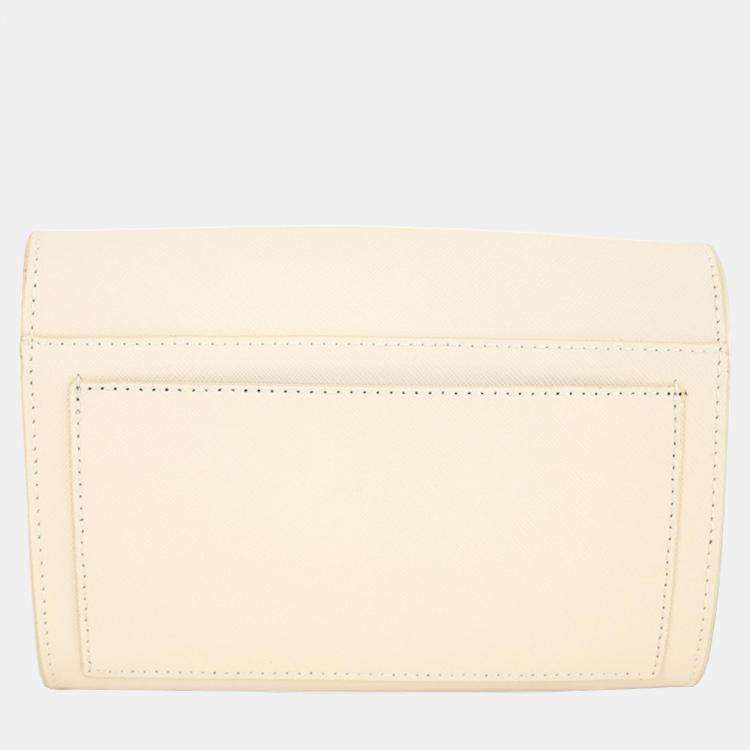 مملوكة مسبقًا Charriol OffWhite Leather Chameleon Crossbody