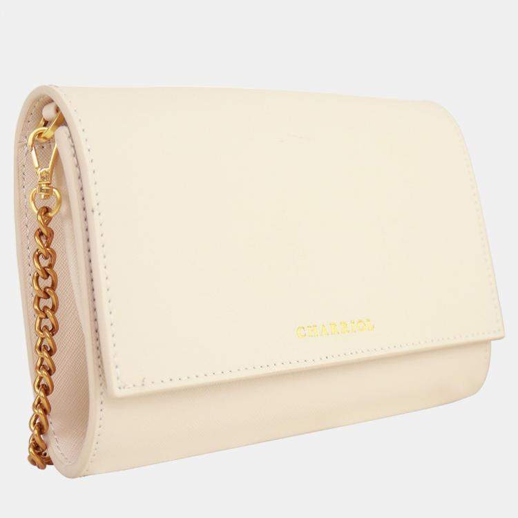 مملوكة مسبقًا Charriol OffWhite Leather Chameleon Crossbody