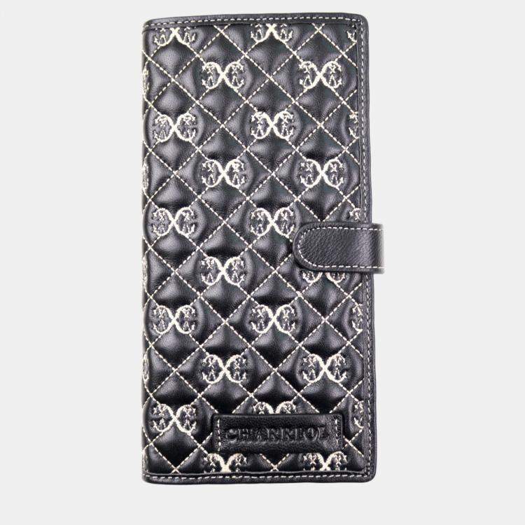 Pre Owned Charriol Black / Beige Leather Quilted Purses