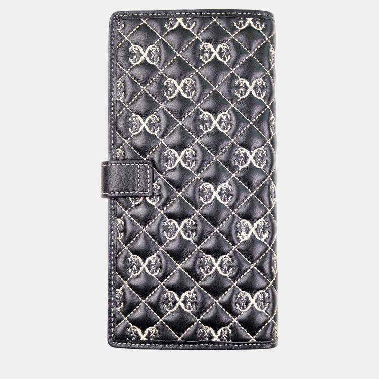 Pre Owned Charriol Black / Beige Leather Quilted Purses