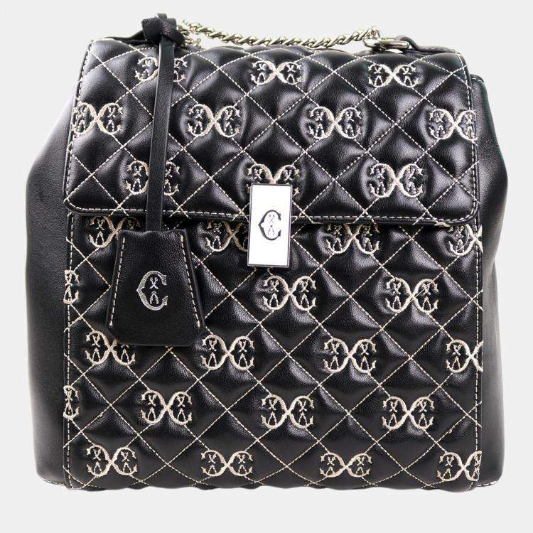 Pre Owned Charriol Black/Beige Leather LE REVE Back Pack