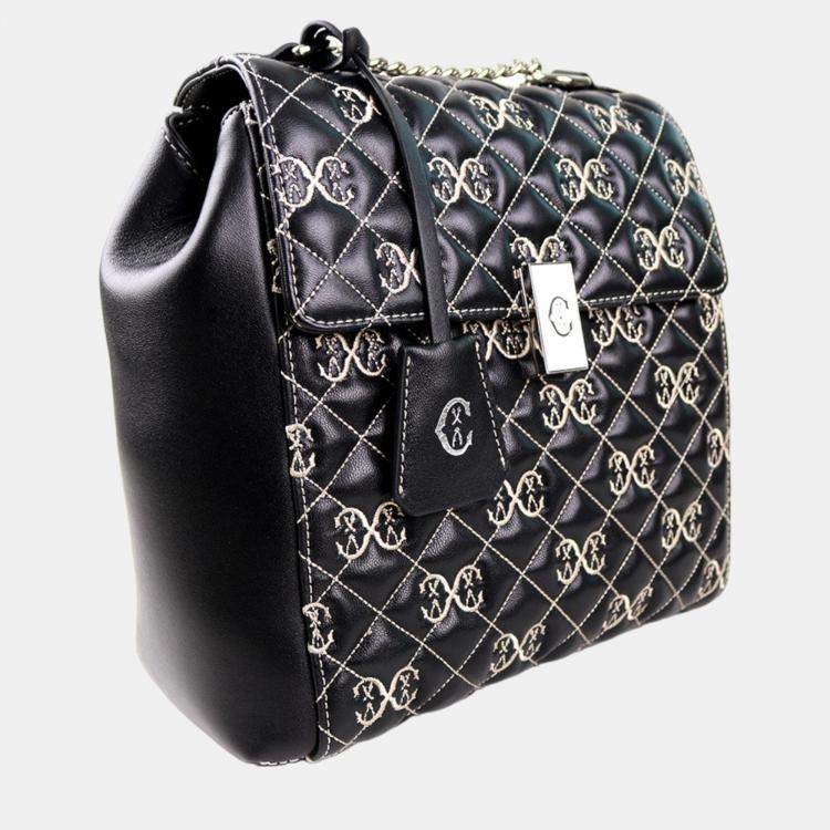 Pre Owned Charriol Black/Beige Leather LE REVE Back Pack