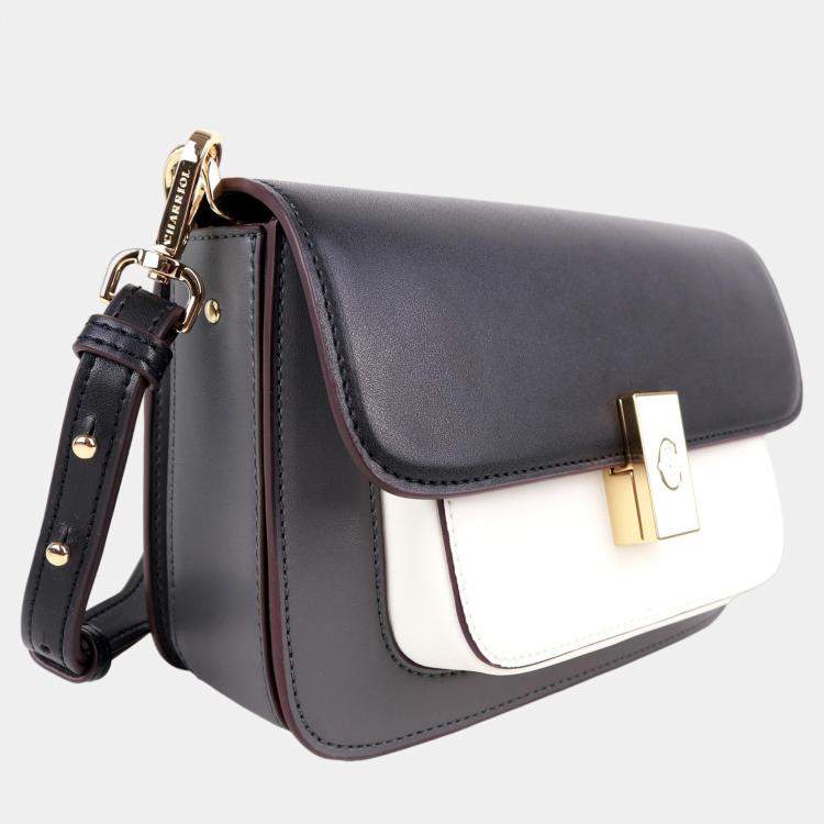 Pre Owned Charriol Black/Grey Leather LE REVE Crossbody
