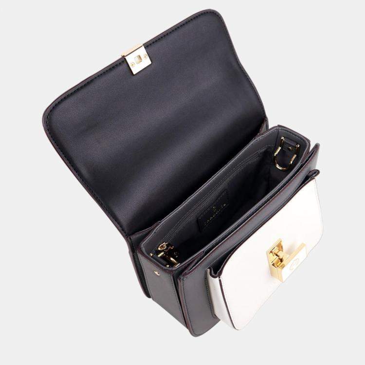 Pre Owned Charriol Black/Grey Leather LE REVE Crossbody