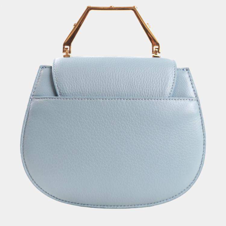 Pre Owned Charriol Light Blue Leather MARIE OLGA Handbag