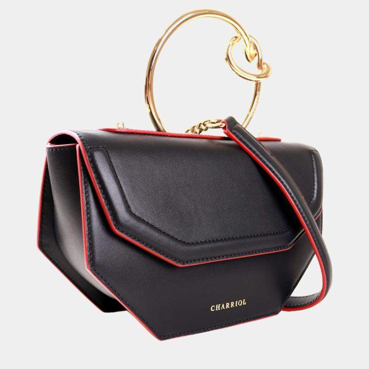 Pre Owned Charriol Black Leather ZENITUDE Handbag