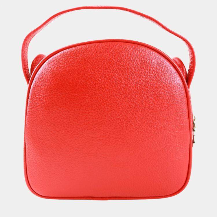 Pre Owned Charriol Red Leather Conic Handbag