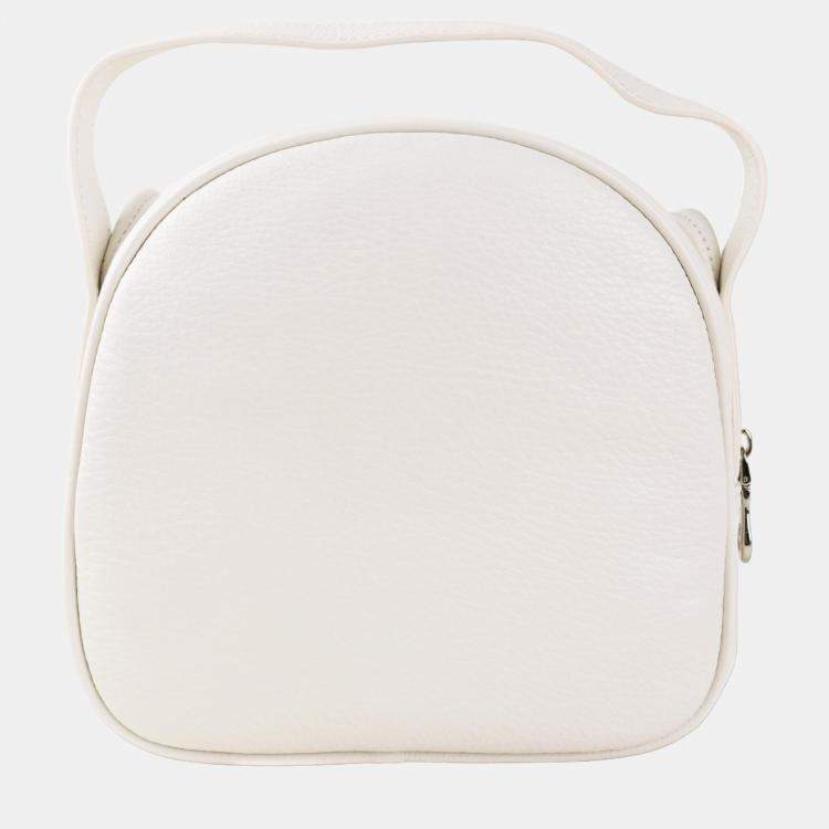 Pre Owned Charriol White Leather Conic Handbag