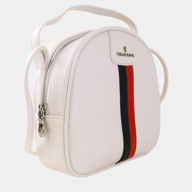 Pre Owned Charriol White Leather Conic Handbag