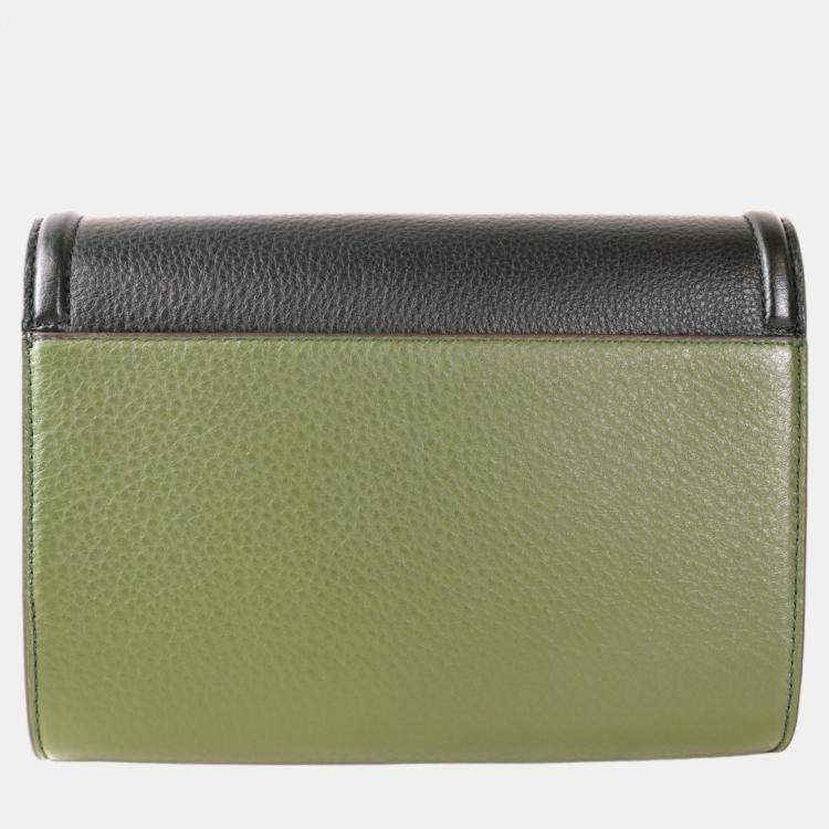 Pre Owned Charriol Green Leather Forever Crossbody
