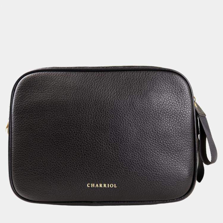 Pre Owned Charriol Black Leather Deauville Crossbody