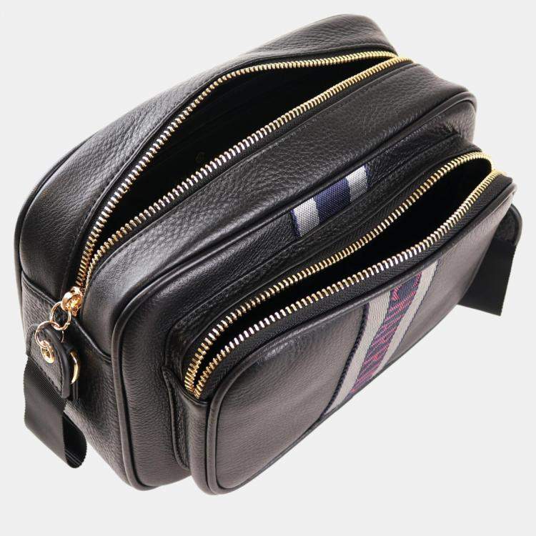 Pre Owned Charriol Black Leather Deauville Crossbody