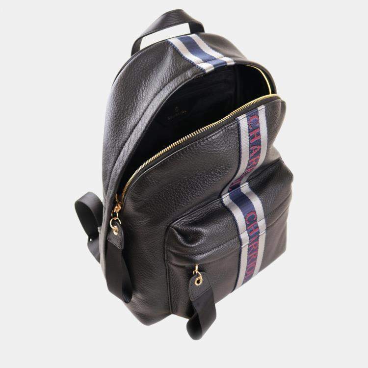 Pre Owned Charriol Black Leather Deauville Back Pack