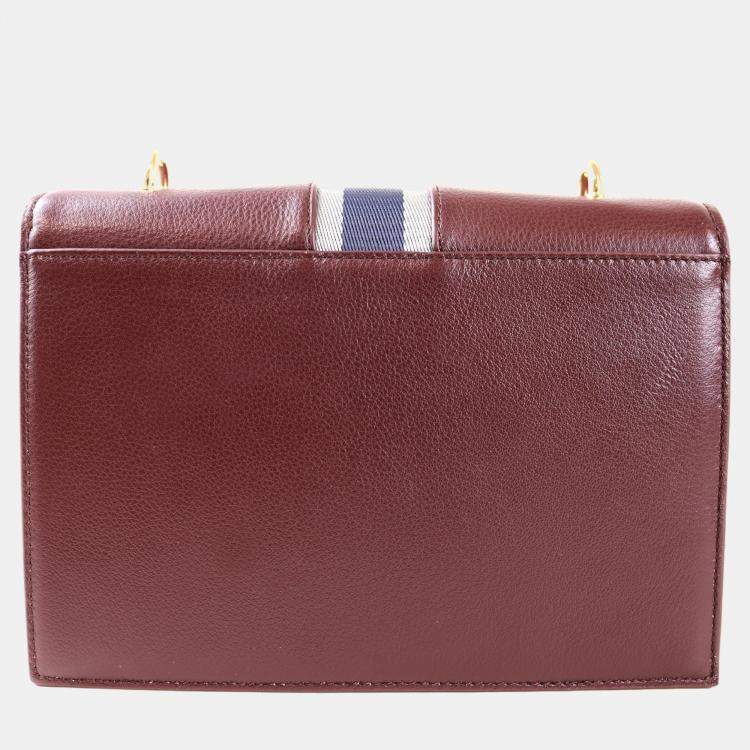 Pre Owned Charriol Bordeaux Leather Deauville Crossbody