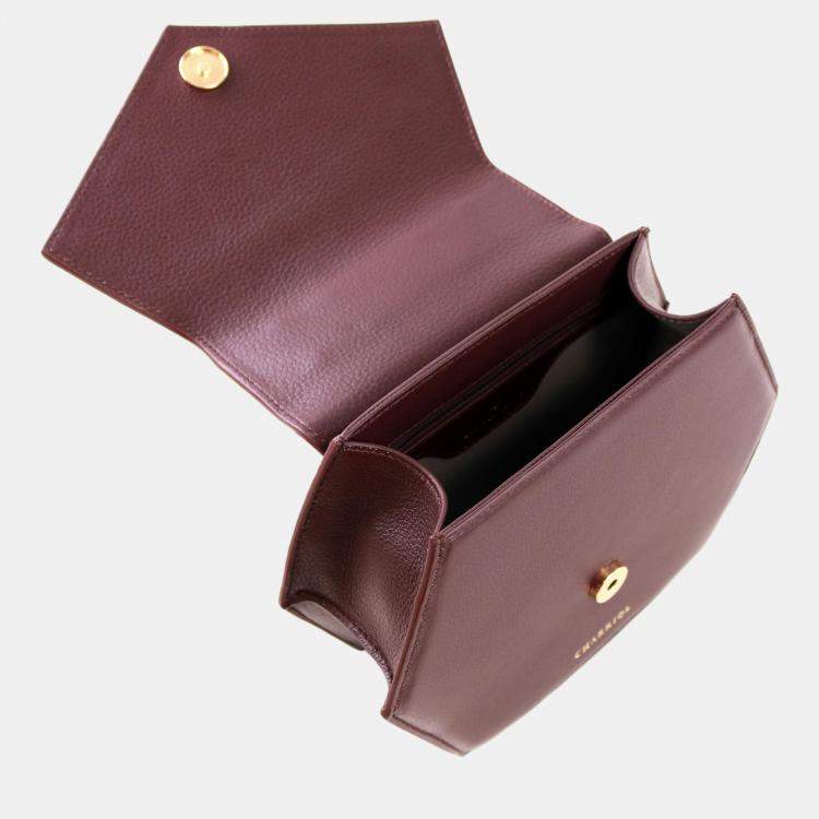 Pre Owned Charriol Bordeaux Leather Deauville Crossbody