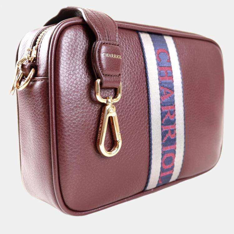 Pre Owned Charriol Bordeaux Leather Deauville Crossbody