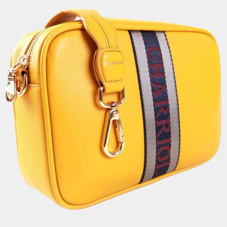 Pre Owned Charriol Yellow Leather Deauville Crossbody
