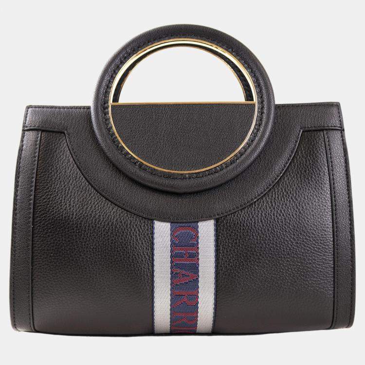 Pre Owned Charriol Black  Leather Deauville Handbag