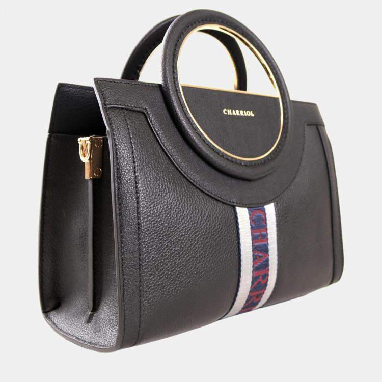 Pre Owned Charriol Black  Leather Deauville Handbag