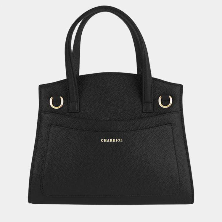 Pre Owned Charriol Black  Leather Deauville Handbag