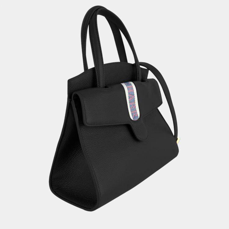 Pre Owned Charriol Black  Leather Deauville Handbag