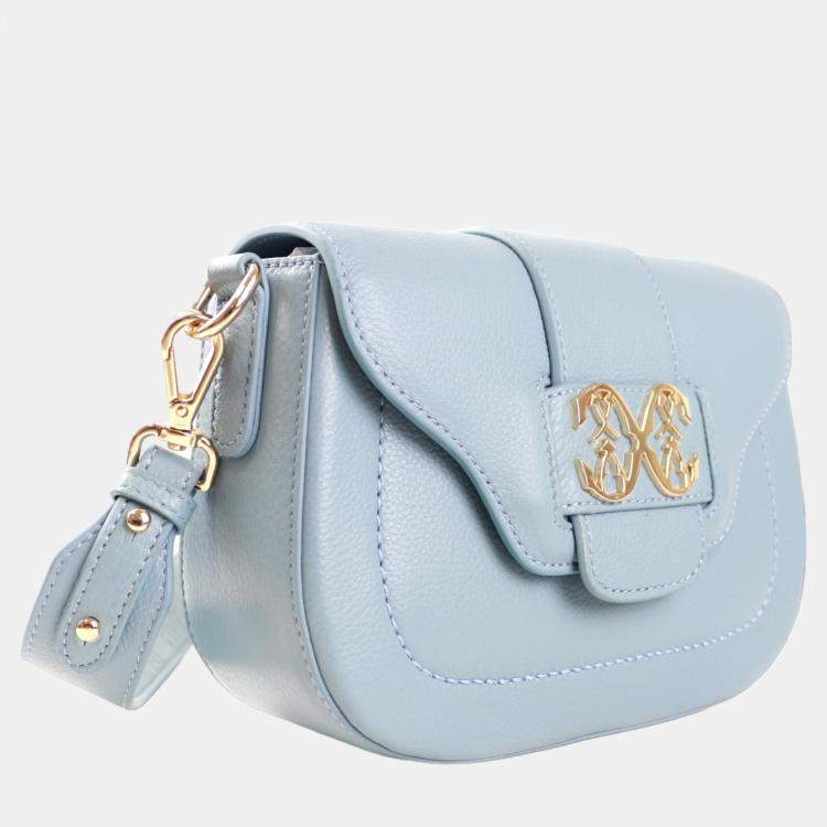Pre Owned Charriol Light Blue Leather MARIE OLGA Crossbody