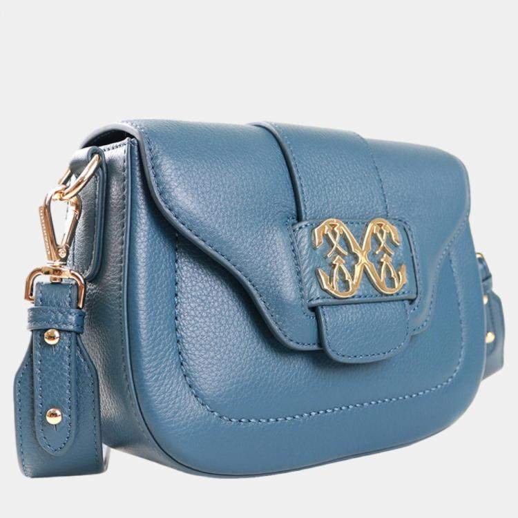 Pre Owned Charriol Bluish Green Leather MARIE OLGA Crossbody