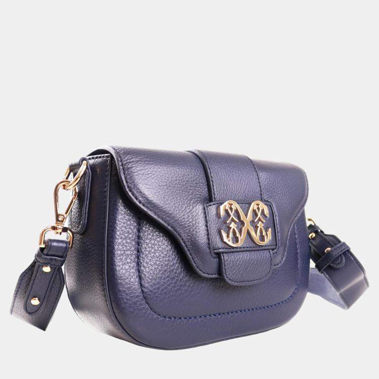 Pre Owned Charriol Dark blue Leather MARIE OLGA Crossbody