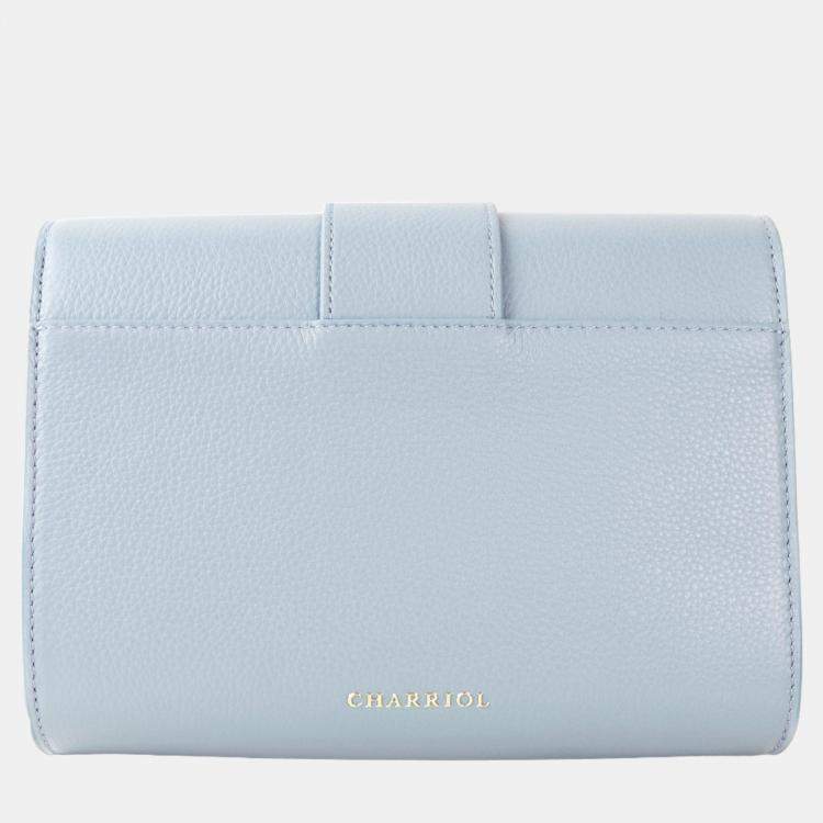 Pre Owned Charriol Light Blue Leather MARIE OLGA Crossbody