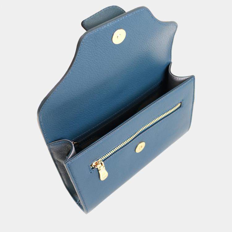 Pre Owned Charriol Bluish Green Leather MARIE OLGA Crossbody