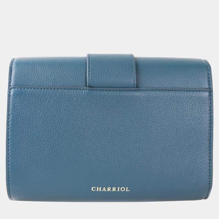 Pre Owned Charriol Bluish Green Leather MARIE OLGA Crossbody